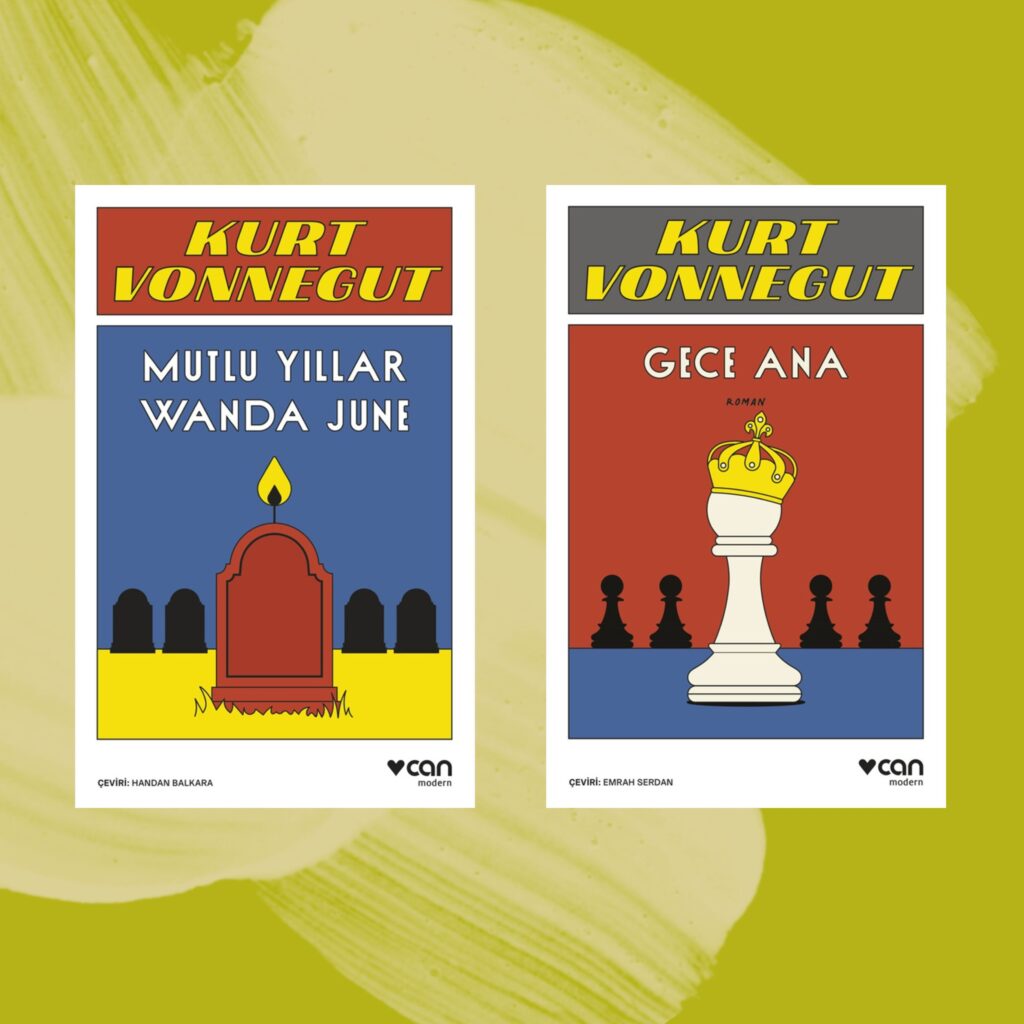 Kurt Vonnegut Gece Ana ve Mutlu Yıllar Wanda June kitap kapakları – Can Yayınları 2025